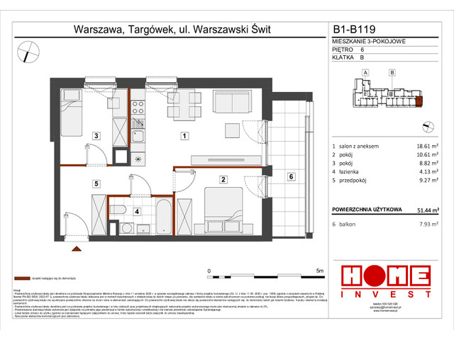 Mieszkanie w inwestycji Warszawski Świt VIII, symbol B1_B119 » nportal.pl