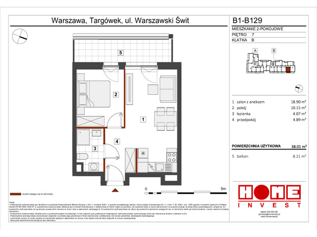 Mieszkanie w inwestycji Warszawski Świt VIII, symbol B1_B129 » nportal.pl