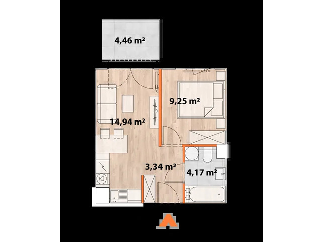 Mieszkanie w inwestycji Apartamenty Portowa, symbol 43/POR-A.03.02 » nportal.pl