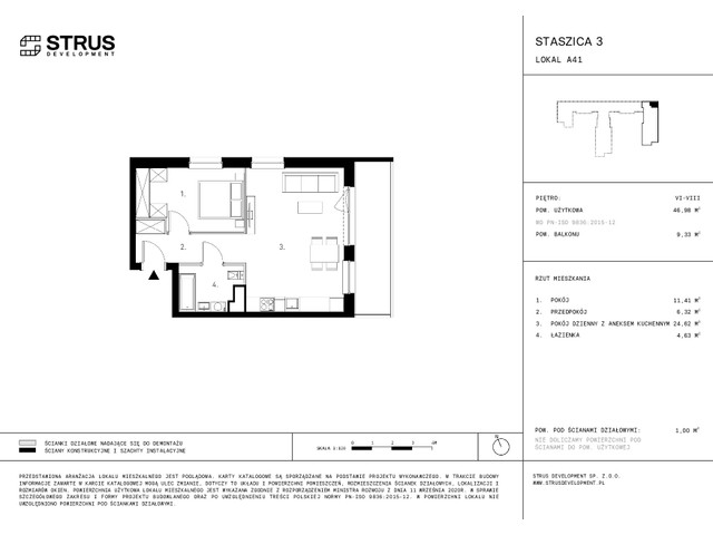 Mieszkanie w inwestycji Staszica 3, symbol A41.P.VIII » nportal.pl