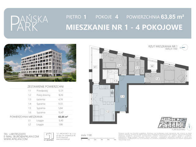 Mieszkanie w inwestycji Pańska Park, symbol M01 » nportal.pl