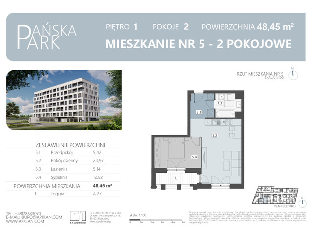 Mieszkanie w inwestycji Pańska Park, symbol M05 » nportal.pl