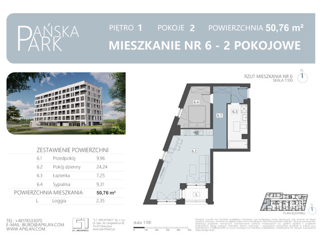 Mieszkanie w inwestycji Pańska Park, symbol M06 » nportal.pl