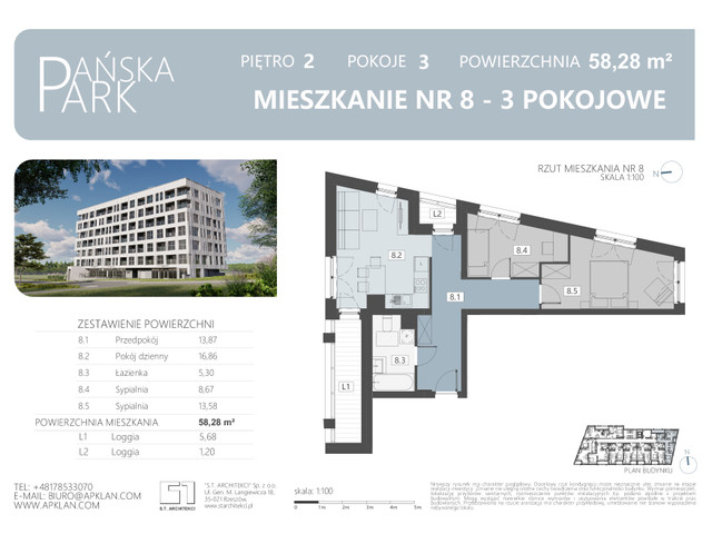 Mieszkanie w inwestycji Pańska Park, symbol M08 » nportal.pl