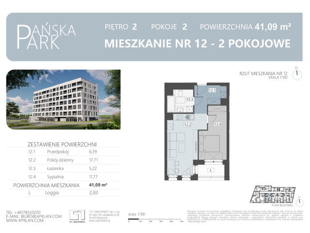 Mieszkanie w inwestycji Pańska Park, symbol M12 » nportal.pl