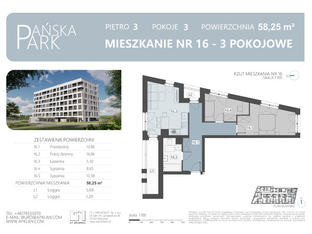 Mieszkanie w inwestycji Pańska Park, symbol M16 » nportal.pl