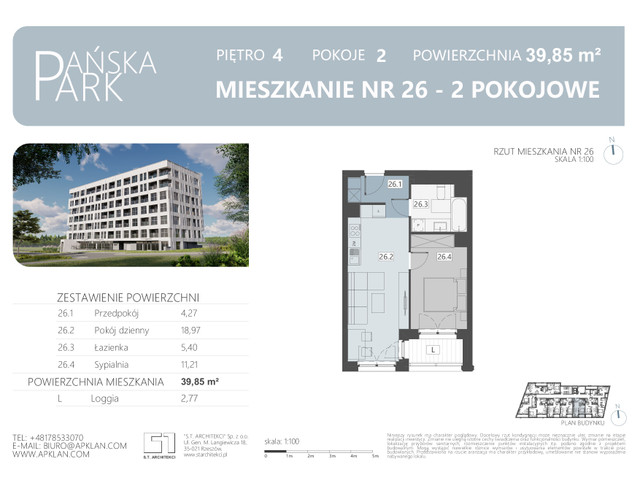 Mieszkanie w inwestycji Pańska Park, symbol M26 » nportal.pl