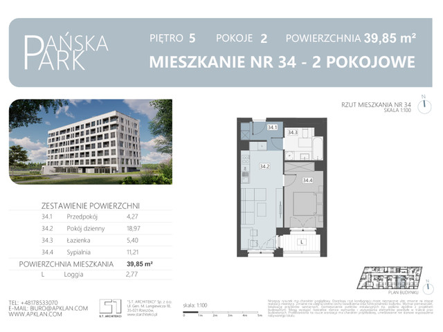 Mieszkanie w inwestycji Pańska Park, symbol M34 » nportal.pl