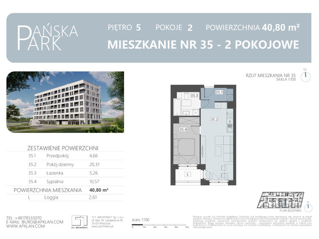 Mieszkanie w inwestycji Pańska Park, symbol M35 » nportal.pl