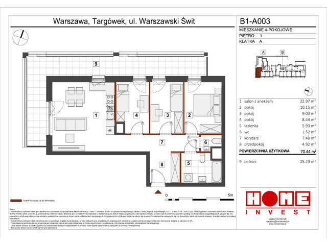 Mieszkanie w inwestycji Warszawski Świt VIII, symbol B1_A003 » nportal.pl