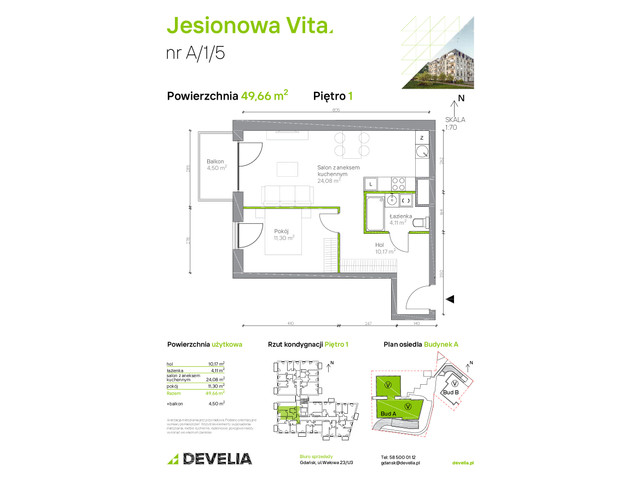 Mieszkanie w inwestycji Jesionowa Vita, symbol A.1.5 » nportal.pl