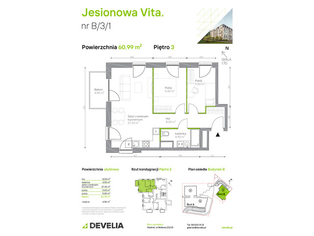 Mieszkanie w inwestycji Jesionowa Vita, symbol B.3.1 » nportal.pl