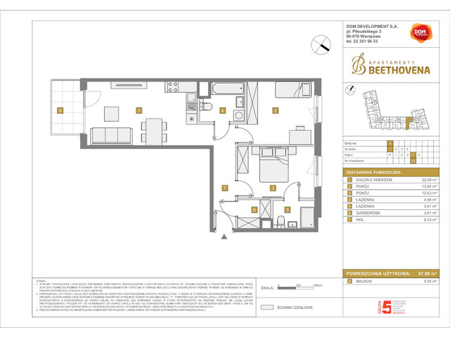 Mieszkanie w inwestycji Apartamenty Beethovena, symbol f-208676 » nportal.pl