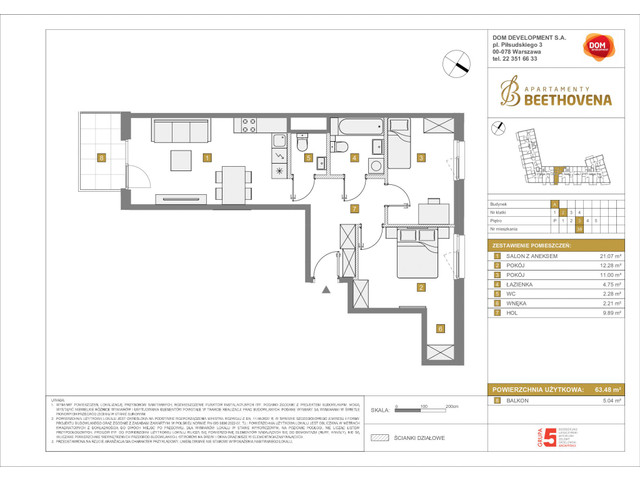 Mieszkanie w inwestycji Apartamenty Beethovena, symbol f-208690 » nportal.pl