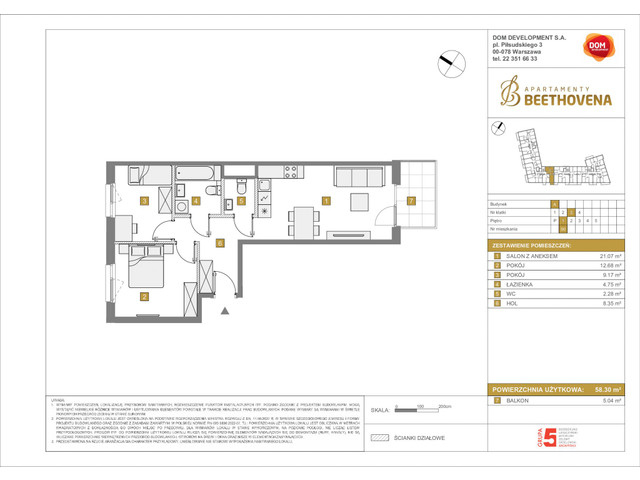 Mieszkanie w inwestycji Apartamenty Beethovena, symbol f-208702 » nportal.pl