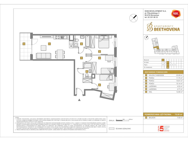 Mieszkanie w inwestycji Apartamenty Beethovena, symbol f-208711 » nportal.pl