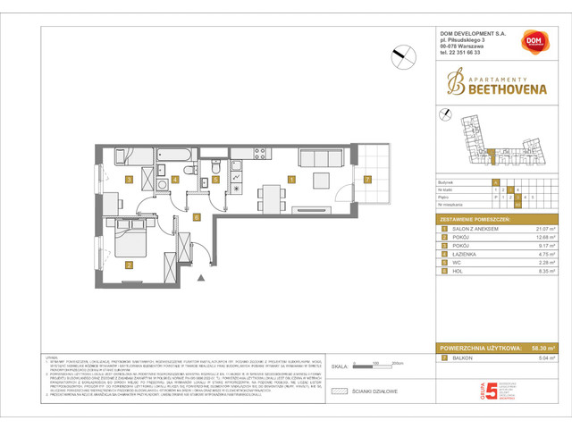 Mieszkanie w inwestycji Apartamenty Beethovena, symbol f-208712 » nportal.pl