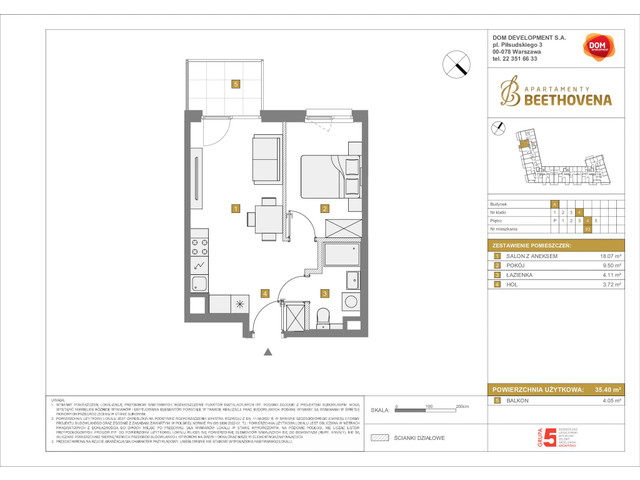 Mieszkanie w inwestycji Apartamenty Beethovena, symbol f-208744 » nportal.pl