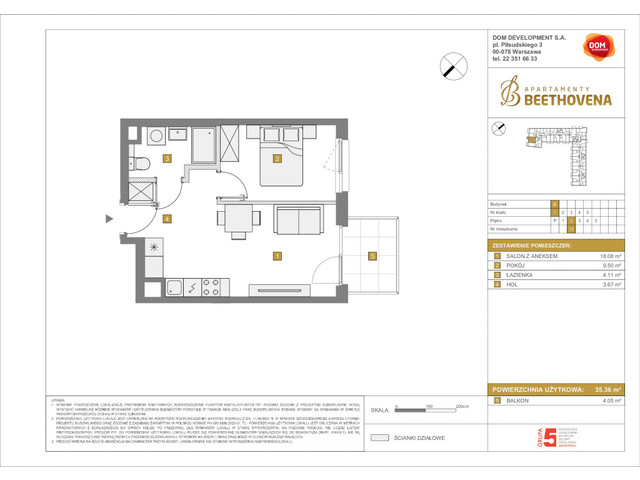 Mieszkanie w inwestycji Apartamenty Beethovena, symbol f-208762 » nportal.pl