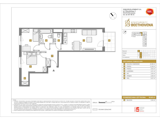 Mieszkanie w inwestycji Apartamenty Beethovena, symbol f-208782 » nportal.pl