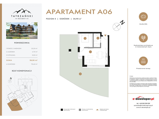 Mieszkanie w inwestycji Tatrzański Resort, symbol A06 » nportal.pl