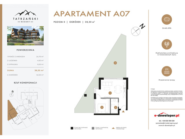 Mieszkanie w inwestycji Tatrzański Resort, symbol A07 » nportal.pl