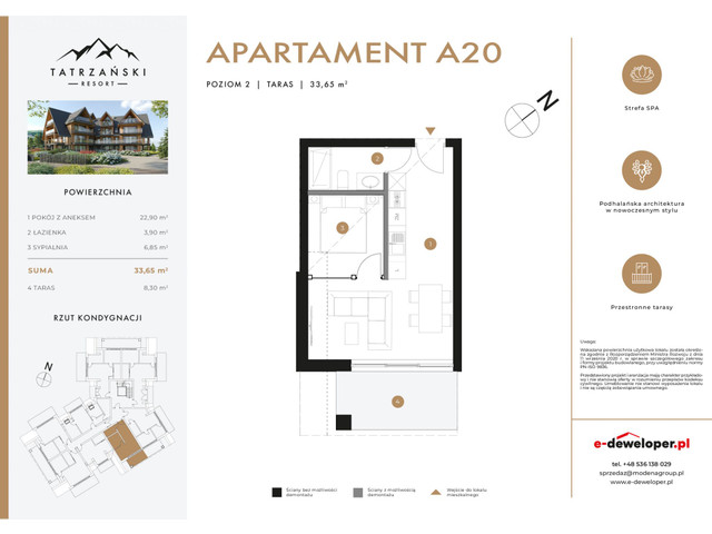 Mieszkanie w inwestycji Tatrzański Resort, symbol A20 » nportal.pl