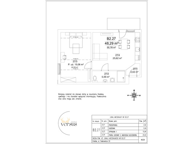 Mieszkanie w inwestycji Osiedle Versus, symbol B2/M27 » nportal.pl
