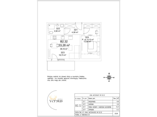 Mieszkanie w inwestycji Osiedle Versus, symbol B2/M32 » nportal.pl