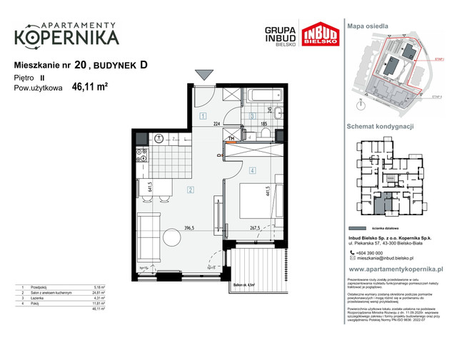 Mieszkanie w inwestycji APARTAMENTY KOPERNIKA, symbol M.20.D » nportal.pl