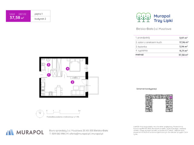 Mieszkanie w inwestycji Murapol Trzy Lipki, symbol 2.B.1.02 » nportal.pl