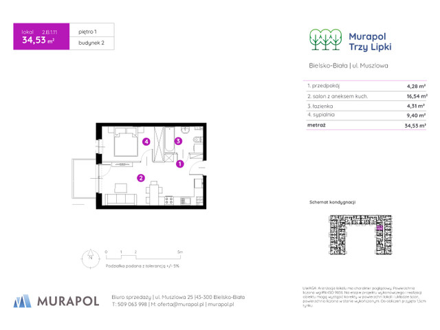 Mieszkanie w inwestycji Murapol Trzy Lipki, symbol 2.B.1.11 » nportal.pl