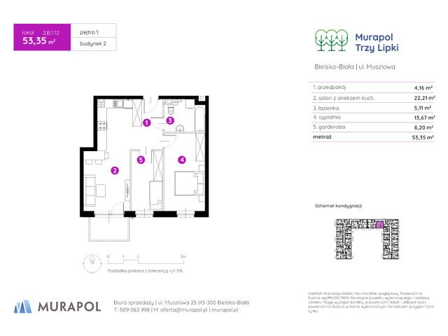 Mieszkanie w inwestycji Murapol Trzy Lipki, symbol 2.B.1.12 » nportal.pl