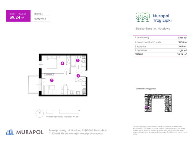 Mieszkanie w inwestycji Murapol Trzy Lipki, symbol 2.A.3.03 » nportal.pl