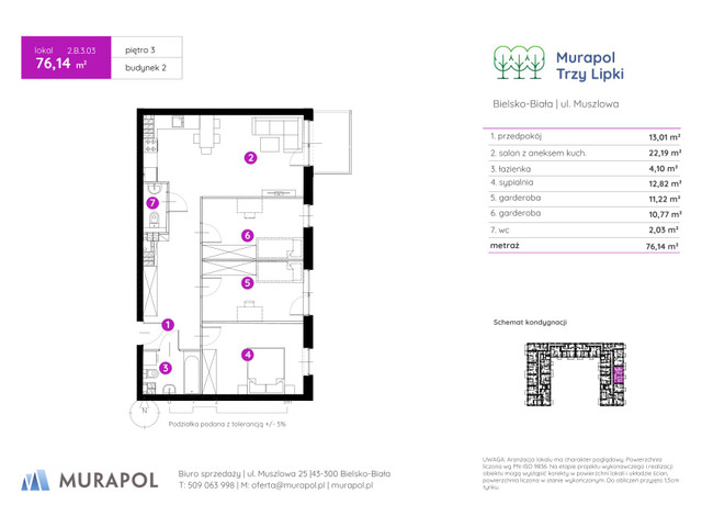 Mieszkanie w inwestycji Murapol Trzy Lipki, symbol 2.B.3.03 » nportal.pl