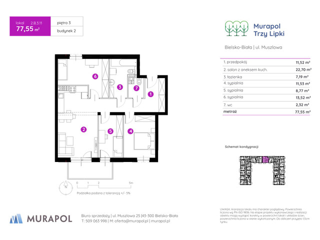 Mieszkanie w inwestycji Murapol Trzy Lipki, symbol 2.B.3.11 » nportal.pl