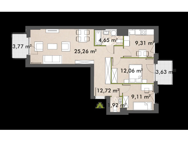 Mieszkanie w inwestycji XYZ Place, symbol 30/XY-F1.D.06.01 » nportal.pl