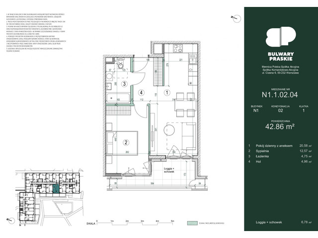 Mieszkanie w inwestycji Bulwary Praskie, symbol N1.1.02.04 » nportal.pl