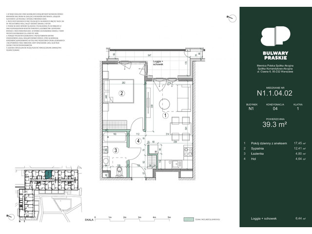 Mieszkanie w inwestycji Bulwary Praskie, symbol N1.1.04.02 » nportal.pl