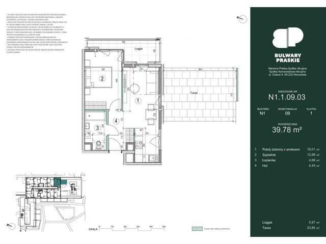 Mieszkanie w inwestycji Bulwary Praskie, symbol N1.1.09.03 » nportal.pl