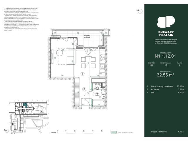 Mieszkanie w inwestycji Bulwary Praskie, symbol N1.1.12.01 » nportal.pl