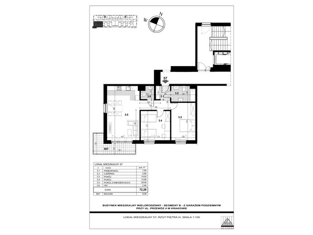 Mieszkanie w inwestycji PRZEWÓZ 4 ABC, symbol 57 » nportal.pl