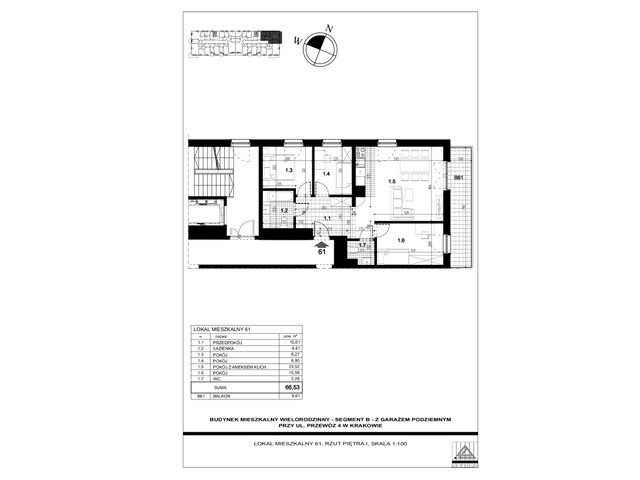 Mieszkanie w inwestycji PRZEWÓZ 4 ABC, symbol 61 » nportal.pl
