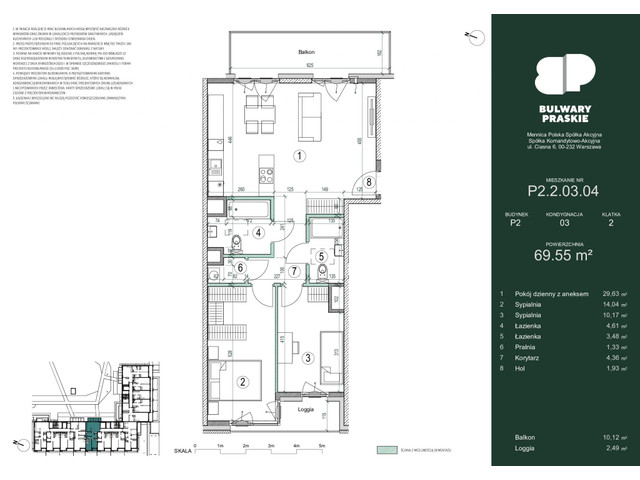 Mieszkanie w inwestycji Bulwary Praskie, symbol P2.2.03.04 » nportal.pl