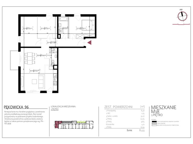 Mieszkanie w inwestycji Pękowicka 96, symbol 18 » nportal.pl