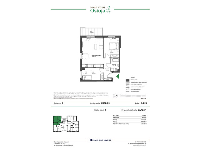 Mieszkanie w inwestycji Ostoja etap II, symbol D.3.23 » nportal.pl