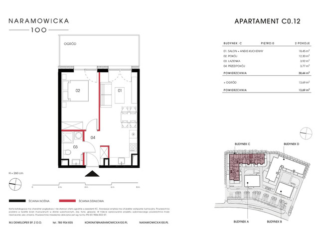 Mieszkanie w inwestycji Naramowicka 100, symbol C-C0.12 » nportal.pl