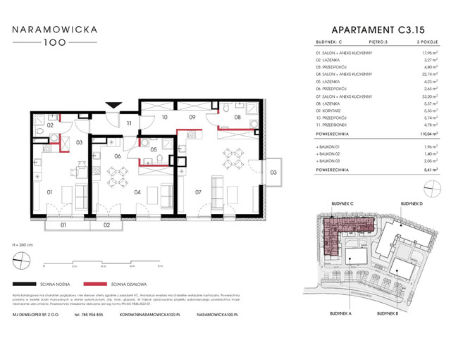 Mieszkanie w inwestycji Naramowicka 100, symbol C-C3.15 » nportal.pl