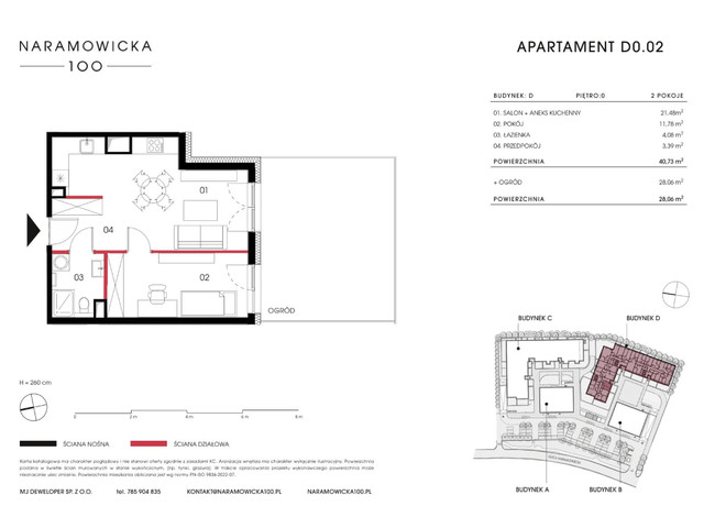 Mieszkanie w inwestycji Naramowicka 100, symbol D-D0.02 » nportal.pl