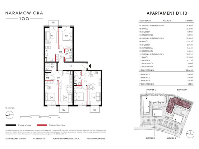 Mieszkanie w inwestycji Naramowicka 100, symbol D-D1.10 » nportal.pl